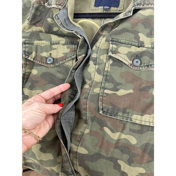 Vtg Y2K American Eagle Women's Camo Embroidered Nah Jacket Size L Broken Heart - Picture 7 of 12